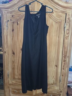 Classic Black Sleeveless Midi Dress by Brooks Brothers